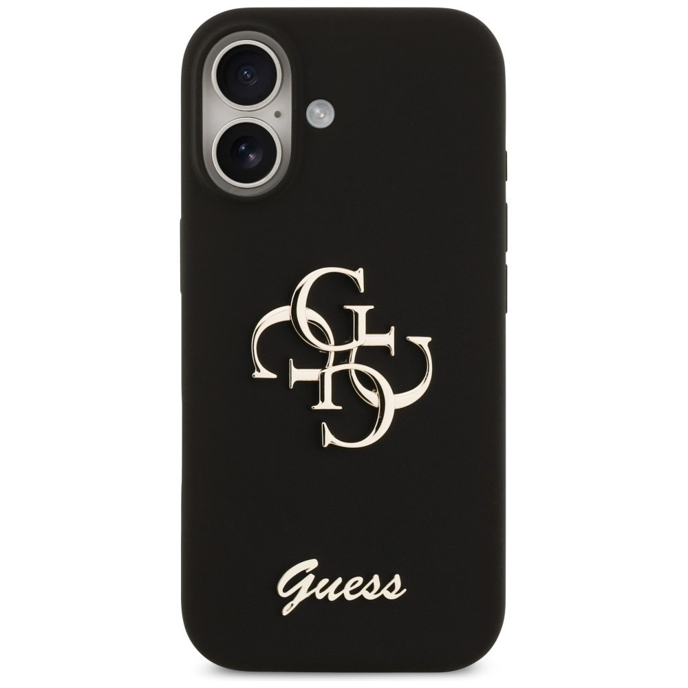 Etui Guess Silicone Big 4G Script do iPhone 17 czarny